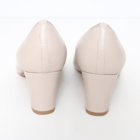 Vaneli Ivory Leather Heeled Pumps Sz 10 - Picture 4 of 7